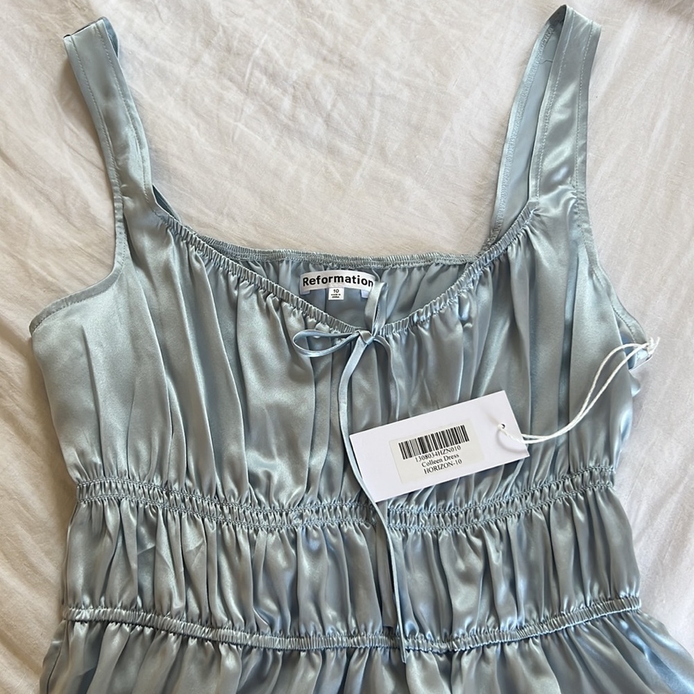 REFORMATION - Colleen Dress - in ‘Horizon Blue’ (NWT)